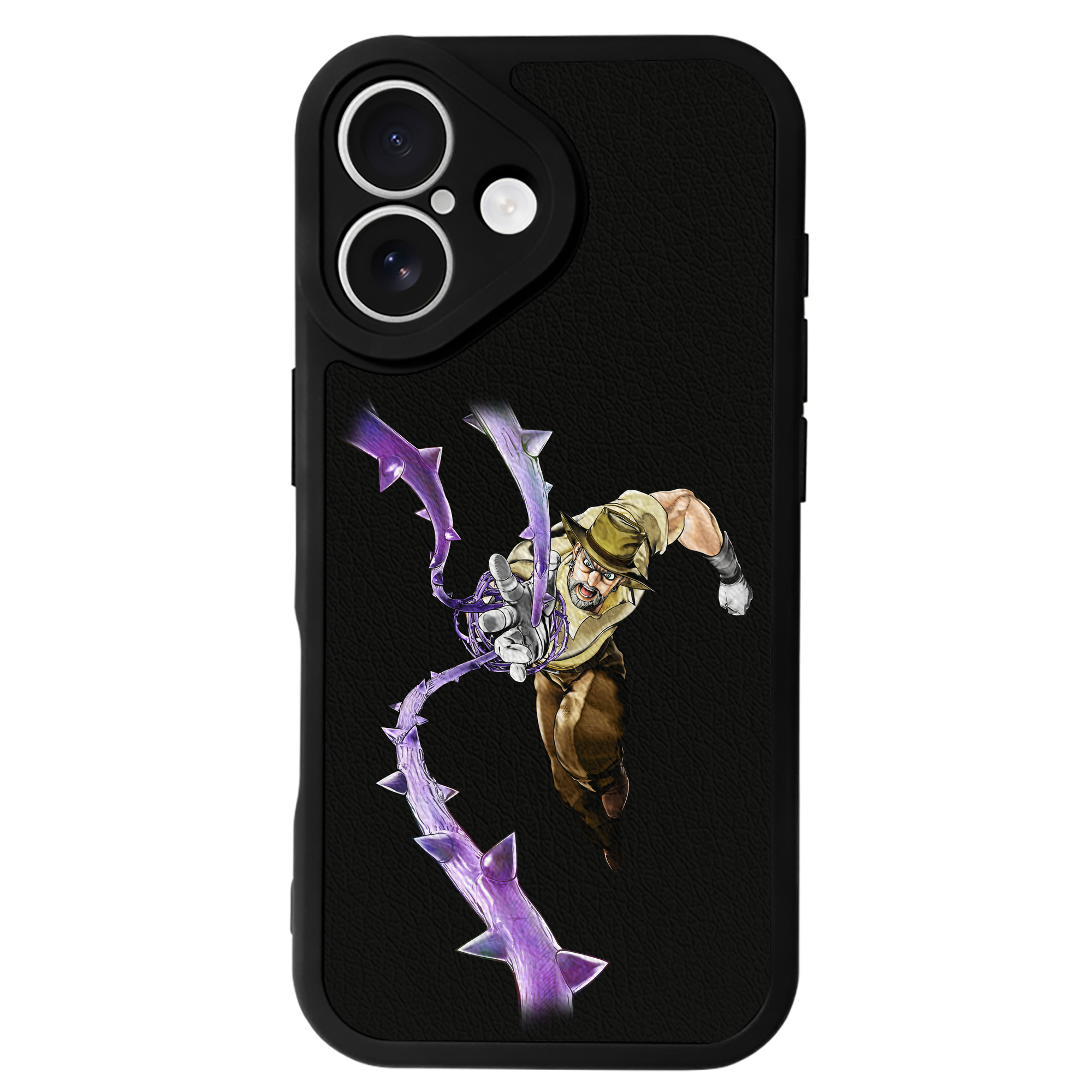 （画像用） ジョジョの奇妙な冒険 ジョセフ?ジョースター JoJo's Bizarre Adventure Joseph Joestar 【iPhone 16シリーズ対応】シリコンスマホケース（レザー調） 材質：シリコン